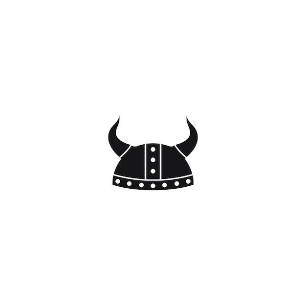 Plantilla de icono de vector de logotipo de casco vikingo