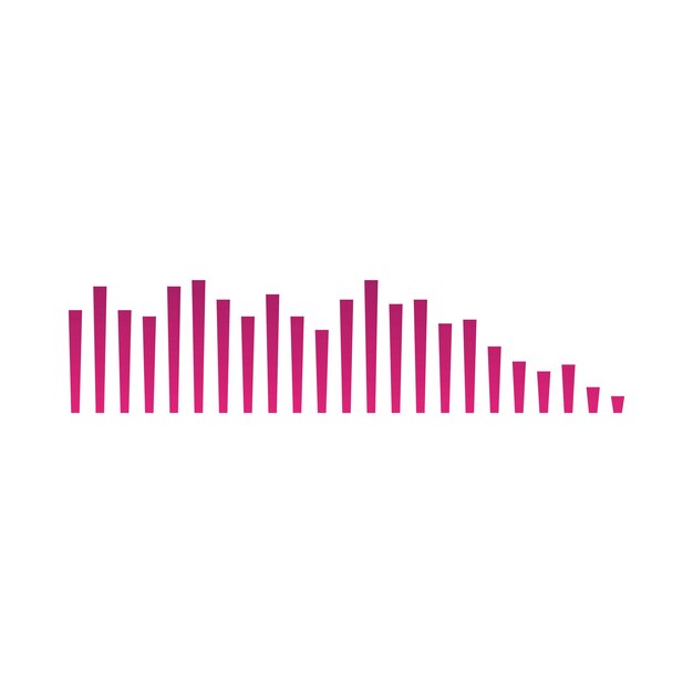 plantilla de icono de vector de logotipo de ilustración de onda de sonido