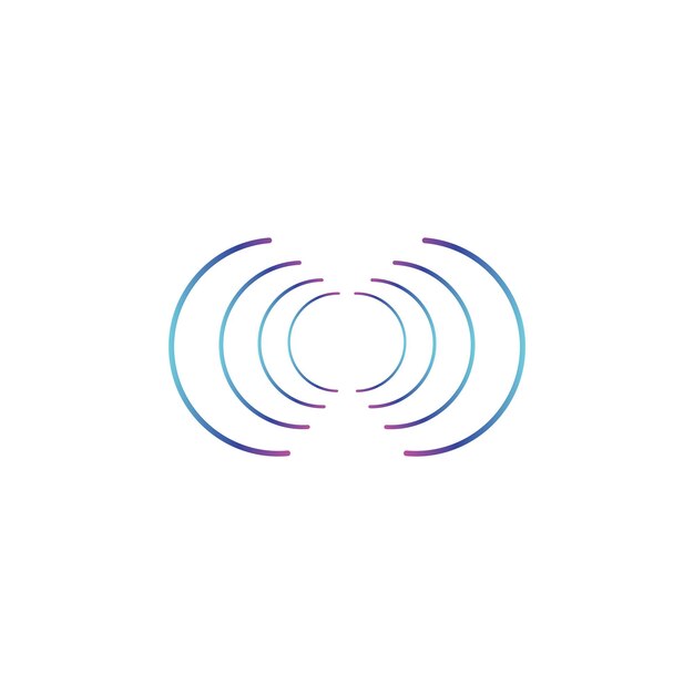 plantilla de icono de vector de logotipo de ilustración de onda de sonido