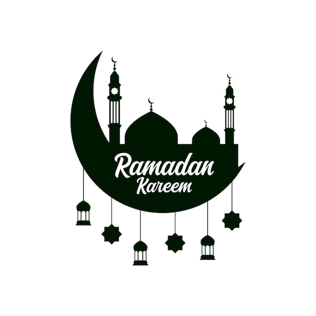 Plantilla de icono de vector de logotipo para el mes de ramadán kareem