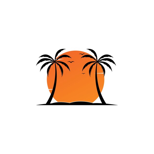 Plantilla de icono de vector de logotipo de verano