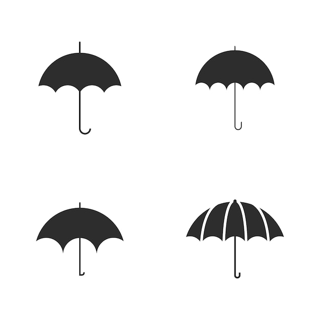Plantilla de icono de vector de paraguas