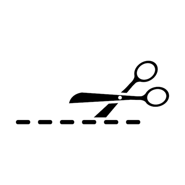 plantilla de icono de vector de tijera