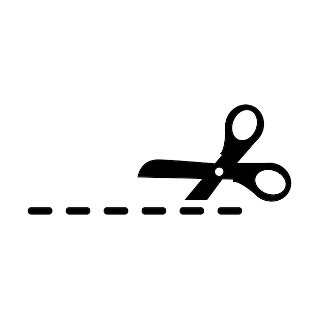 plantilla de icono de vector de tijera