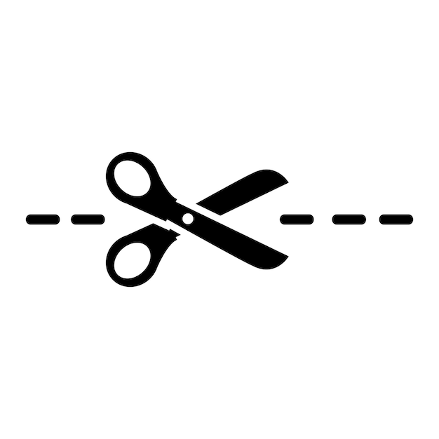 plantilla de icono de vector de tijera