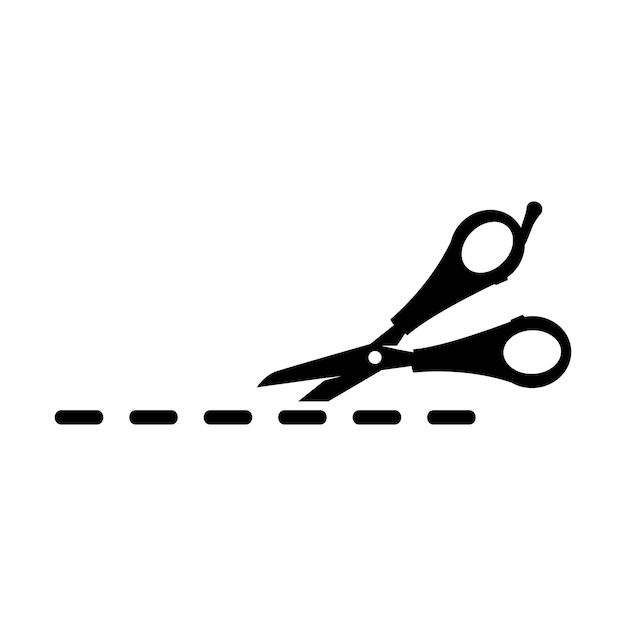 plantilla de icono de vector de tijera