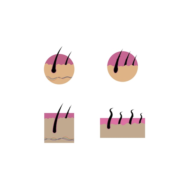 plantilla de icono vectorial del logotipo del tratamiento del cabello