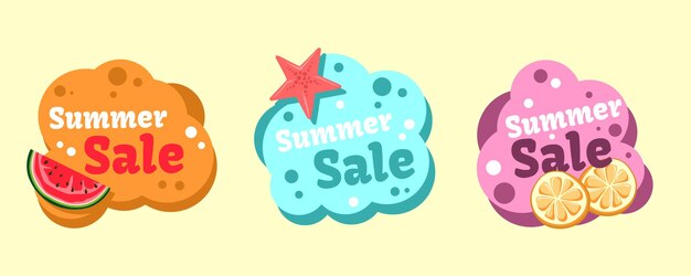 plantilla de icono de venta de verano