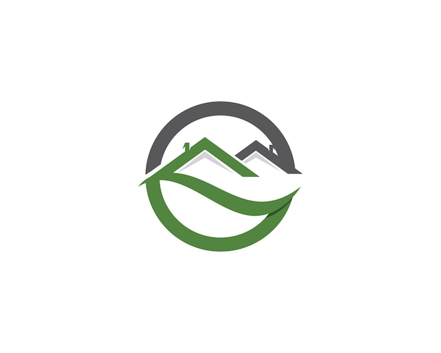 plantilla de iconos de logo y símbolos de edificios caseros