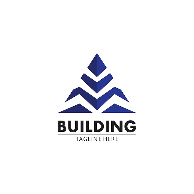Plantilla de iconos de logotipo de vector de edificios de bienes raíces y viviendas