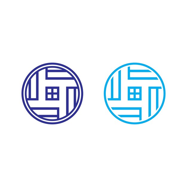 Plantilla de iconos de logotipo de vector de edificios de bienes raíces y viviendas