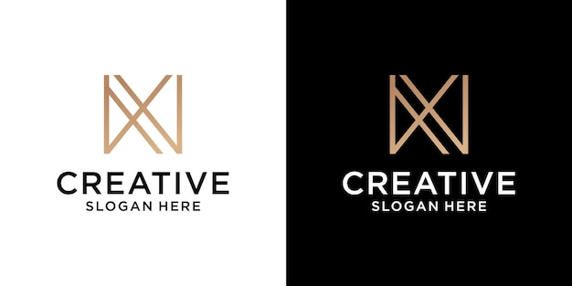 plantilla de idea de diseño de logotipo de letra inicial creativa resumen