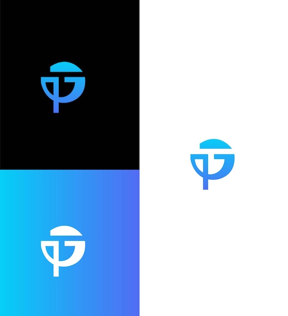 plantilla de identidad de marca del icono de la letra GT