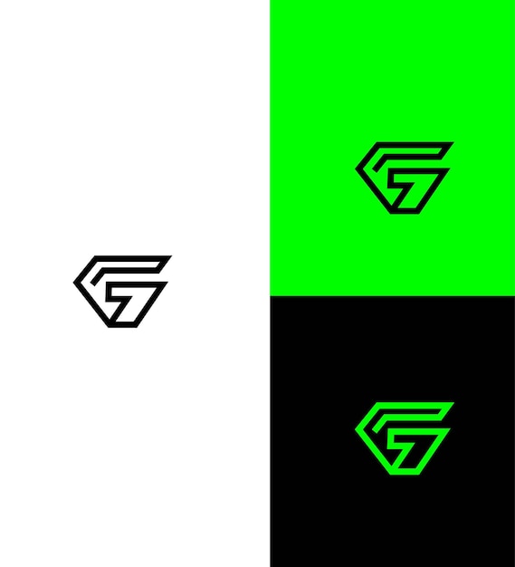 plantilla de identidad de marca con el icono de la letra GVG