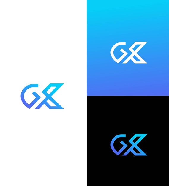 plantilla de identidad de marca con el icono de la letra GXG