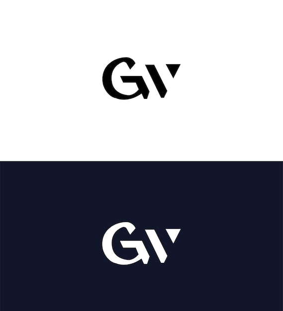 plantilla de identidad de marca del icono de la letra del logotipo de GW WG