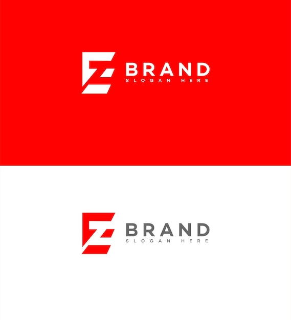 plantilla de identidad de marca con el icono de la letra ZE