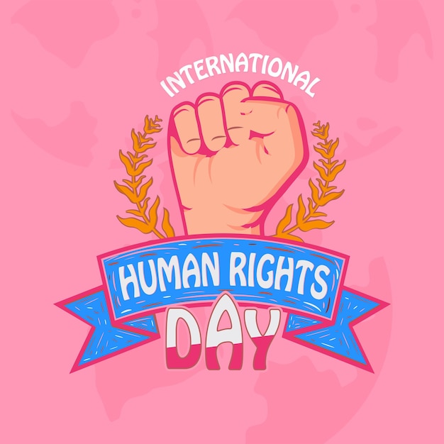 Vector plantilla de ilustración del día internacional de los derechos humanos