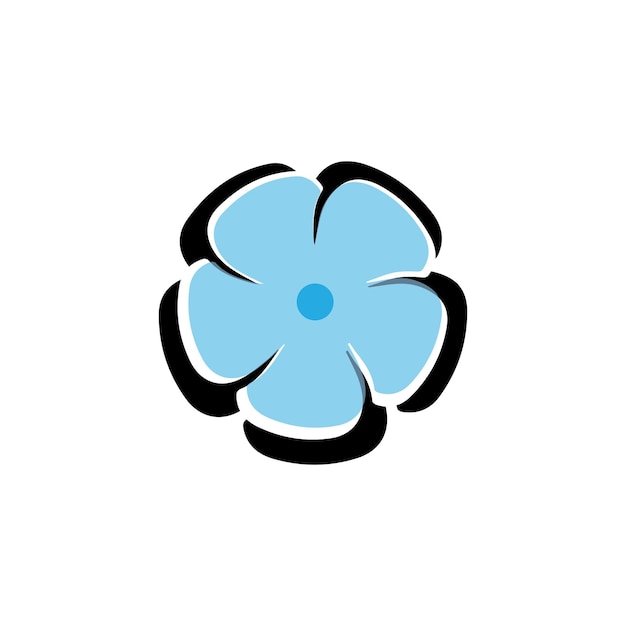 Plantilla de ilustración de diseño de flores de icono de plumeria de belleza