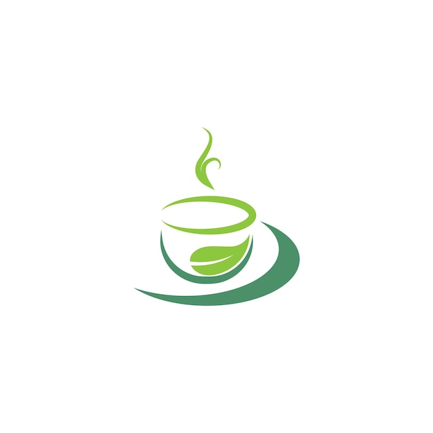 Plantilla de ilustración de diseño de icono de logotipo de té