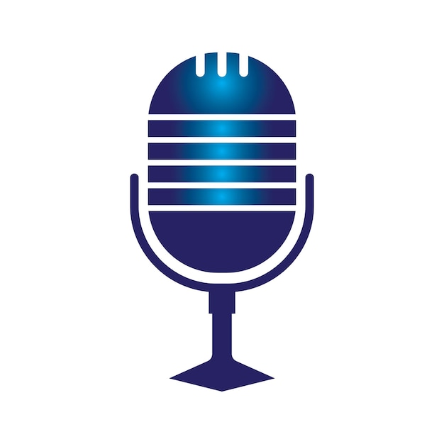 Plantilla de ilustración de diseño de icono de vector de podcast