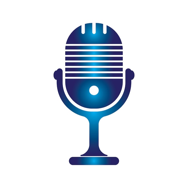 Plantilla de ilustración de diseño de icono de vector de podcast