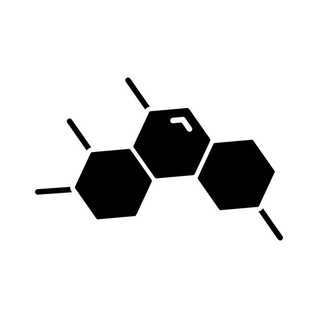 plantilla de ilustración del diseño del icono vectorial de la molécula