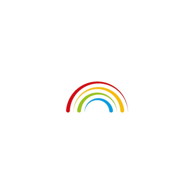 Plantilla de ilustración de diseño de logotipo de icono de arco iris