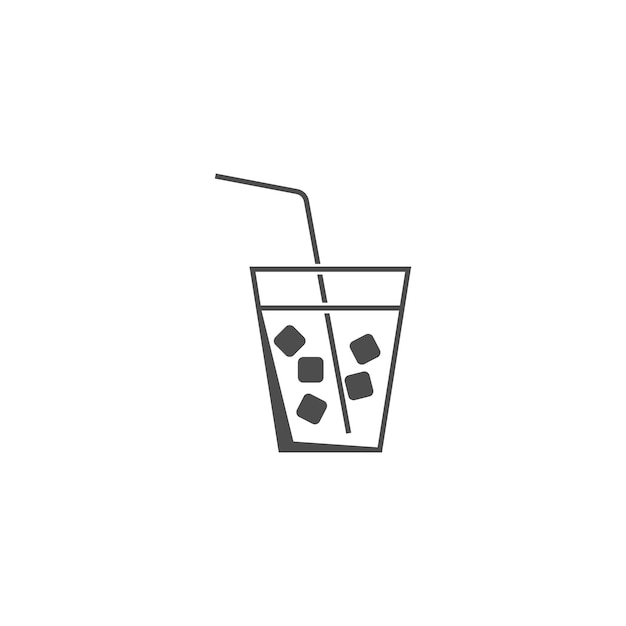 Plantilla de ilustración de diseño de logotipo de icono de bebida de verano