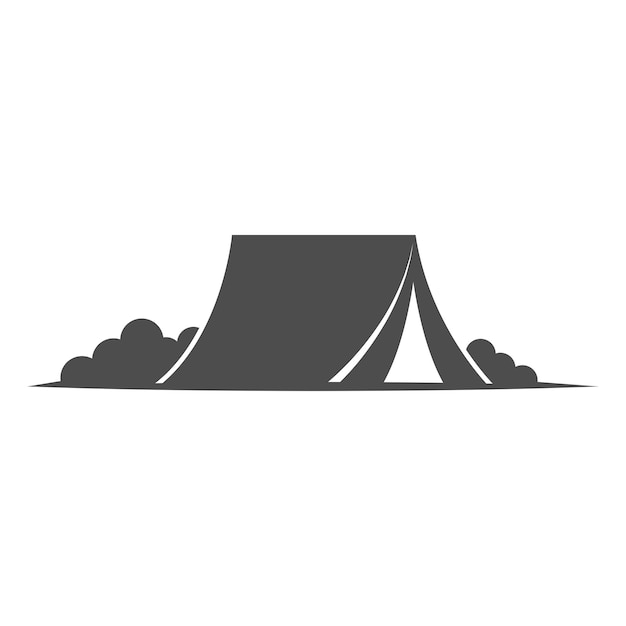 Plantilla de ilustración de diseño de logotipo de icono de camping