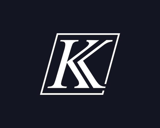 Plantilla de ilustración de diseño de logotipo de letra 'KK' del alfabeto