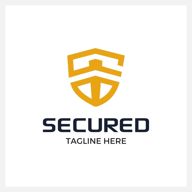 Plantilla de ilustración de diseño de logotipo de seguridad de escudo