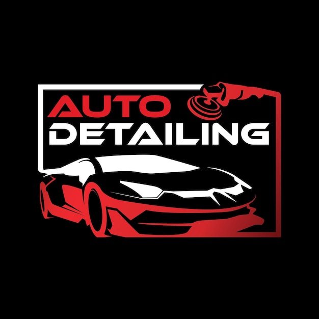 Plantilla de ilustración de diseño de logotipo de servis de detalles automáticos de automóviles