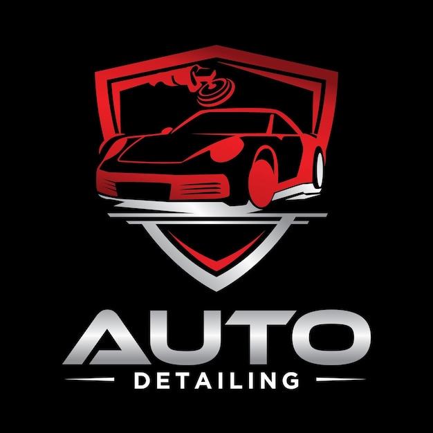 Vector plantilla de ilustración de diseño de logotipo de servis de detalles automáticos de automóviles