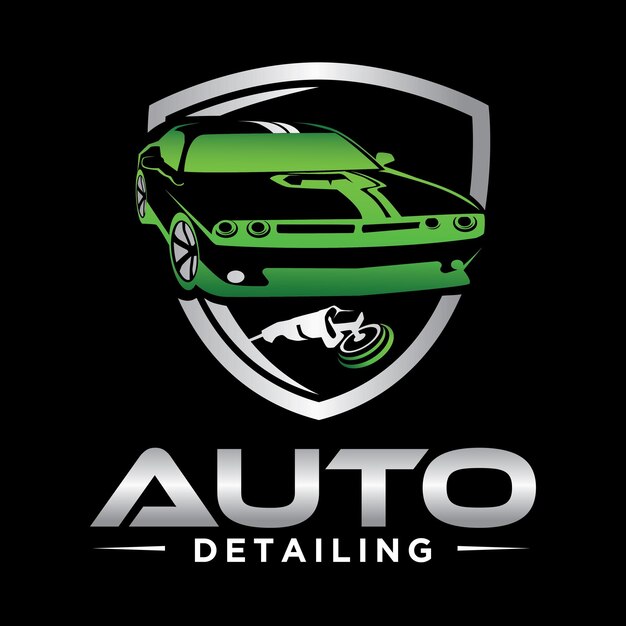Plantilla de ilustración de diseño de logotipo de servis de detalles automáticos de automóviles