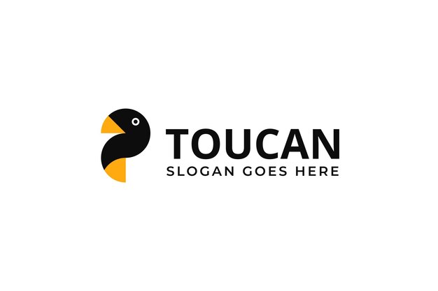 Plantilla de ilustración de diseño de logotipo de tucán moderno