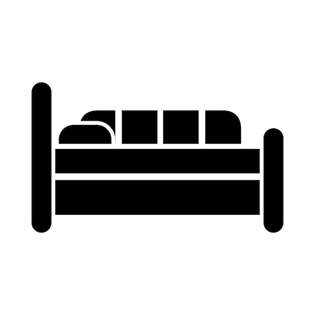 plantilla de ilustración de diseño vectorial del icono de la cama del paciente en estilo de moda