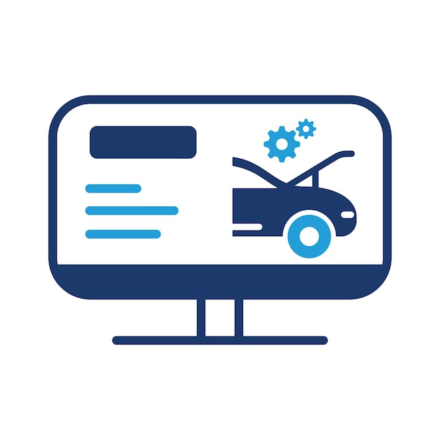 plantilla de ilustración del diseño vectorial del icono del servicio de diagnóstico y reparación