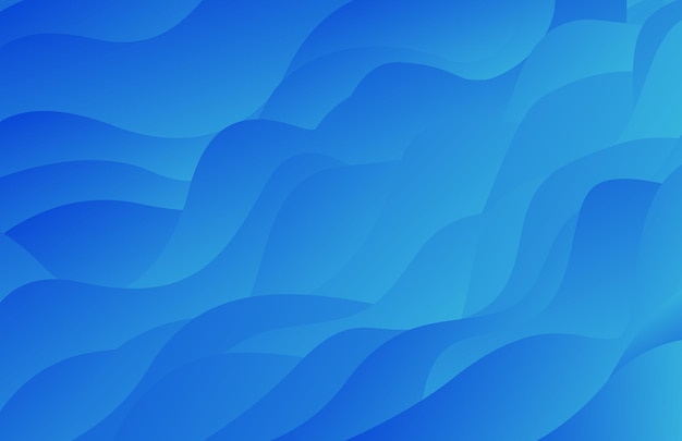 Vector plantilla de ilustración de fondo de ondas azules