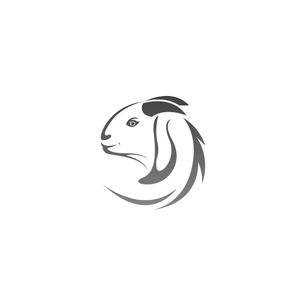 Plantilla de ilustración de icono de logotipo de cabra