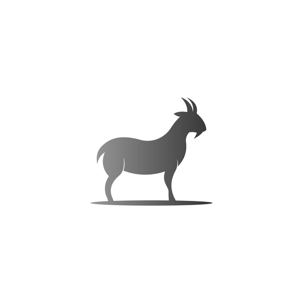 Plantilla de ilustración de icono de logotipo de cabra