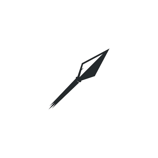 Plantilla de ilustración de icono de vector de logotipo de lanza