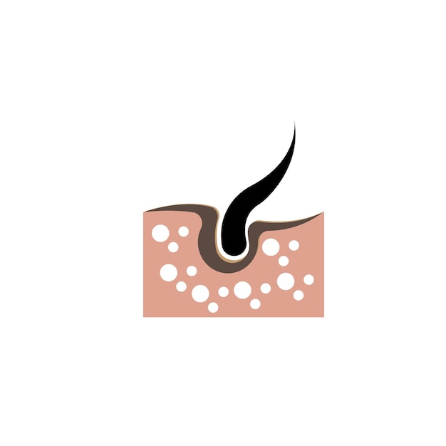 Plantilla de ilustración del icono vectorial del logotipo del tratamiento del cabello
