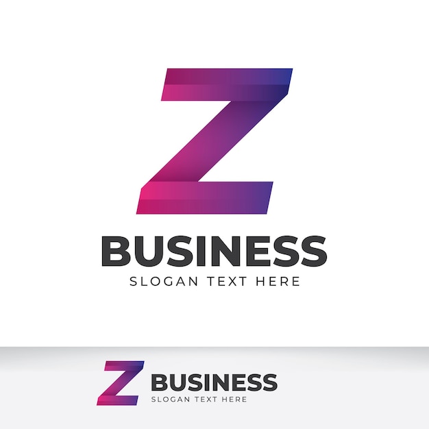 Plantilla de ilustración de letra Z diseño de logotipo de letra profesional simple con estilo de color degradado