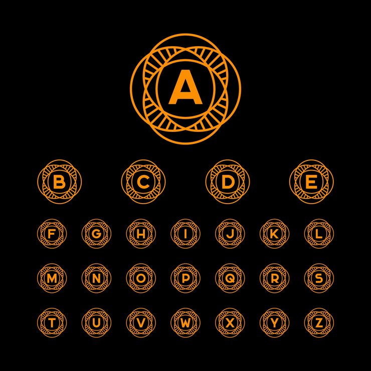 Vector plantilla de ilustración de logotipo de alfabeto de oro