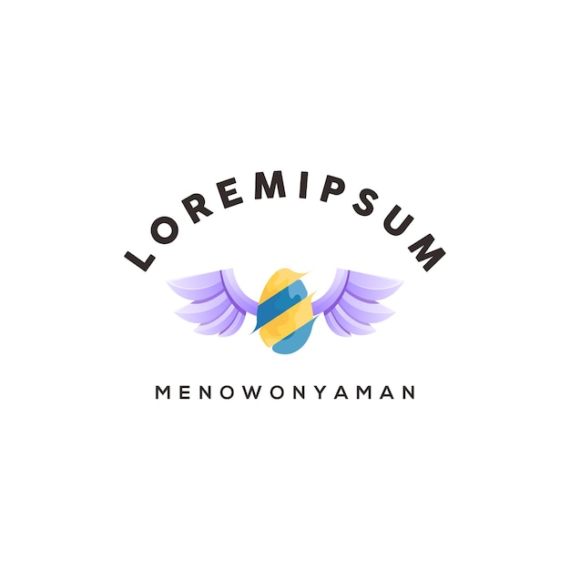 Plantilla de ilustración de logotipo de huevo colorido