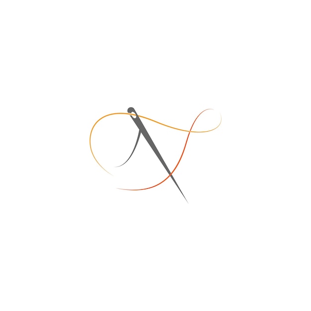 Plantilla de ilustración de logotipo de icono de aguja