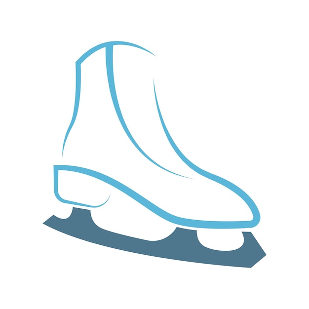 Vector plantilla de ilustración de logotipo de icono de zapatos de patín de hielo