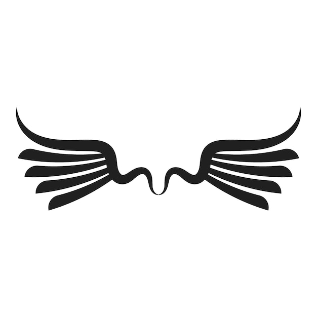 plantilla de ilustración del logotipo del vector del icono de ala