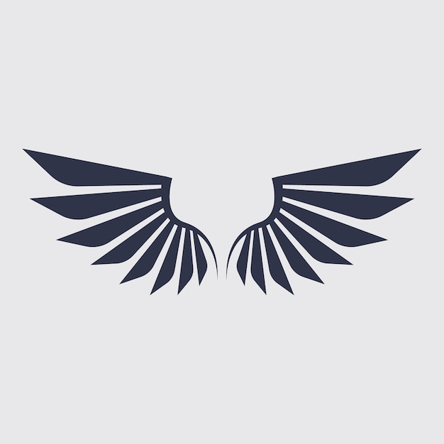 plantilla de ilustración del logotipo del vector del icono de ala